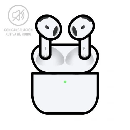 Apple AirPods 4 con Cancelación Activa de Ruido, Blanco